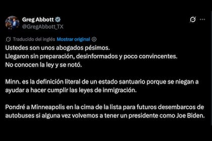 El gobernador republicano cuestionó con dureza a los abogados de la contraparte y dijo que "Minnesota es la definición literal de un estado santuario"