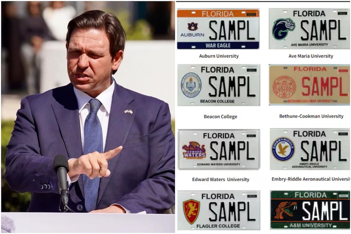 El gobernador Ron DeSantis autorizó el lanzamiento de cinco nuevas placas especiales en Florida