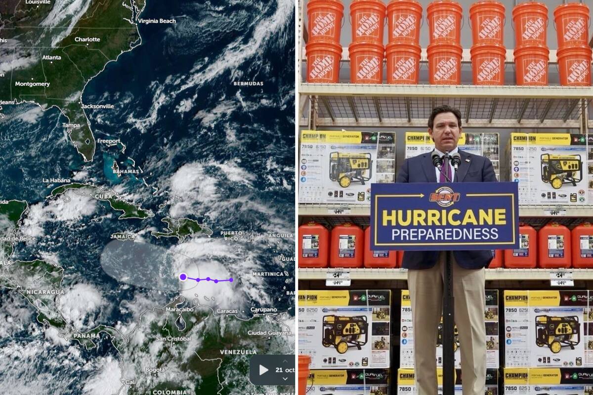 El gobernador Ron DeSantis compartió los modelos de trayectoria del sistema tropical que podría convertirse en el huracán Melissa