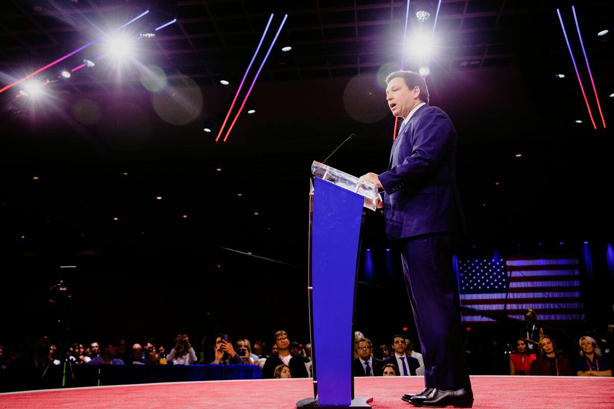 El gobernador Ron DeSantis, en el Conservative Political Action Conference en Orlando, Forida. (Scott McIntyre/The New York Times)