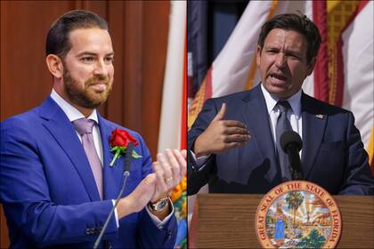 El gobernador Ron DeSantis y el presidente de la Cámara de Representantes de Florida, Daniel Pérez, chocaron nuevamente en materia fiscal