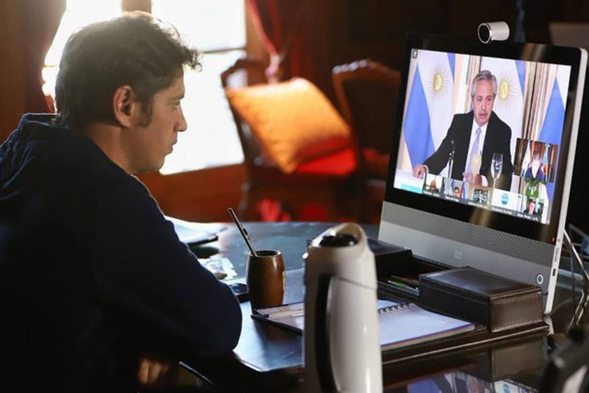 El Gobernador siguió ayer a la distancia el anuncio por la deuda del Presidente