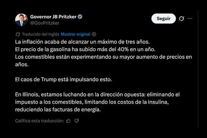 El gobernador sostuvo que la inflación alcanzó su nivel más alto en tres años y destacó el fuerte encarecimiento de la gasolina y los alimentos