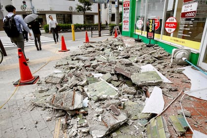La imagen de un temblor en Japón
