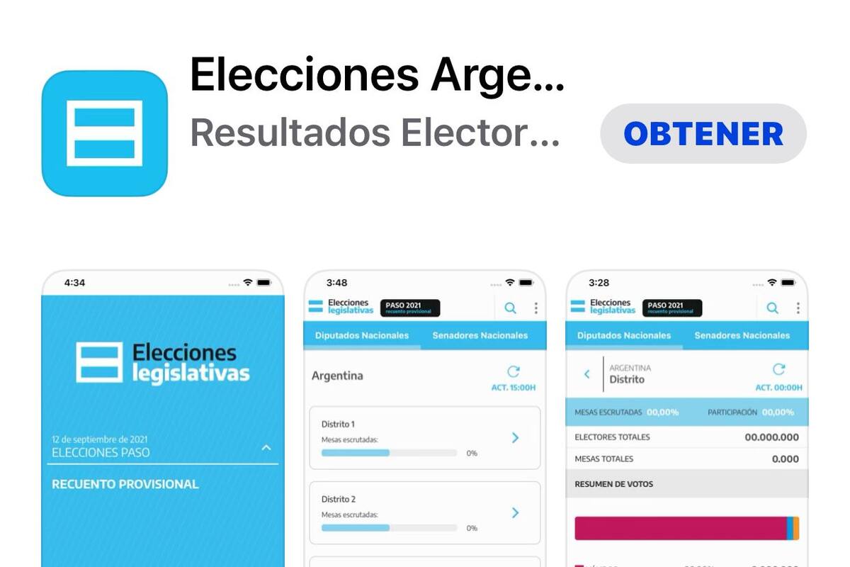 El Gobierno lanzó una app para seguir los resultados de las PASO