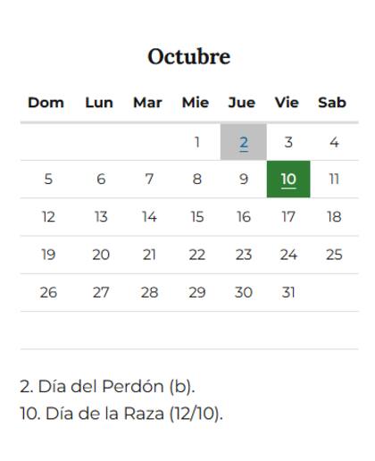 El Gobierno nacional oficializó el feriado del 10 de octubre mediante la publicación de la resolución en el Boletín Oficial