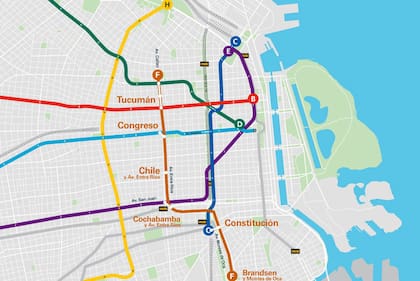 El gobierno porteño presento la nueva línea F de subtes, que será la séptima de este transporte en la Ciudad Autónoma de Buenos Aires