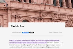 El Gobierno volvió a utilizar "Día de la Raza" en las publicaciones oficiales, pese a que hay un decreto con el cambio de nombre a Día del Respeto a la Diversidad Cultural