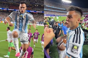 Se conoció el video del festejo de Lautaro Martínez con los hinchas tras el gol que selló el pase a las semifinales