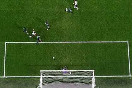 El gol de Marcos Rojo, visto desde arriba