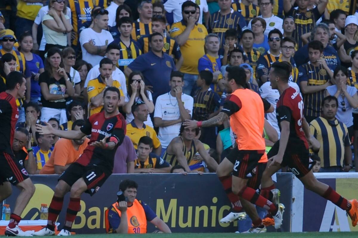 El gol de Maxi Rodríguez para definir el clásico desató la locura en Newell''s y derrumbó a los hinchas de Central