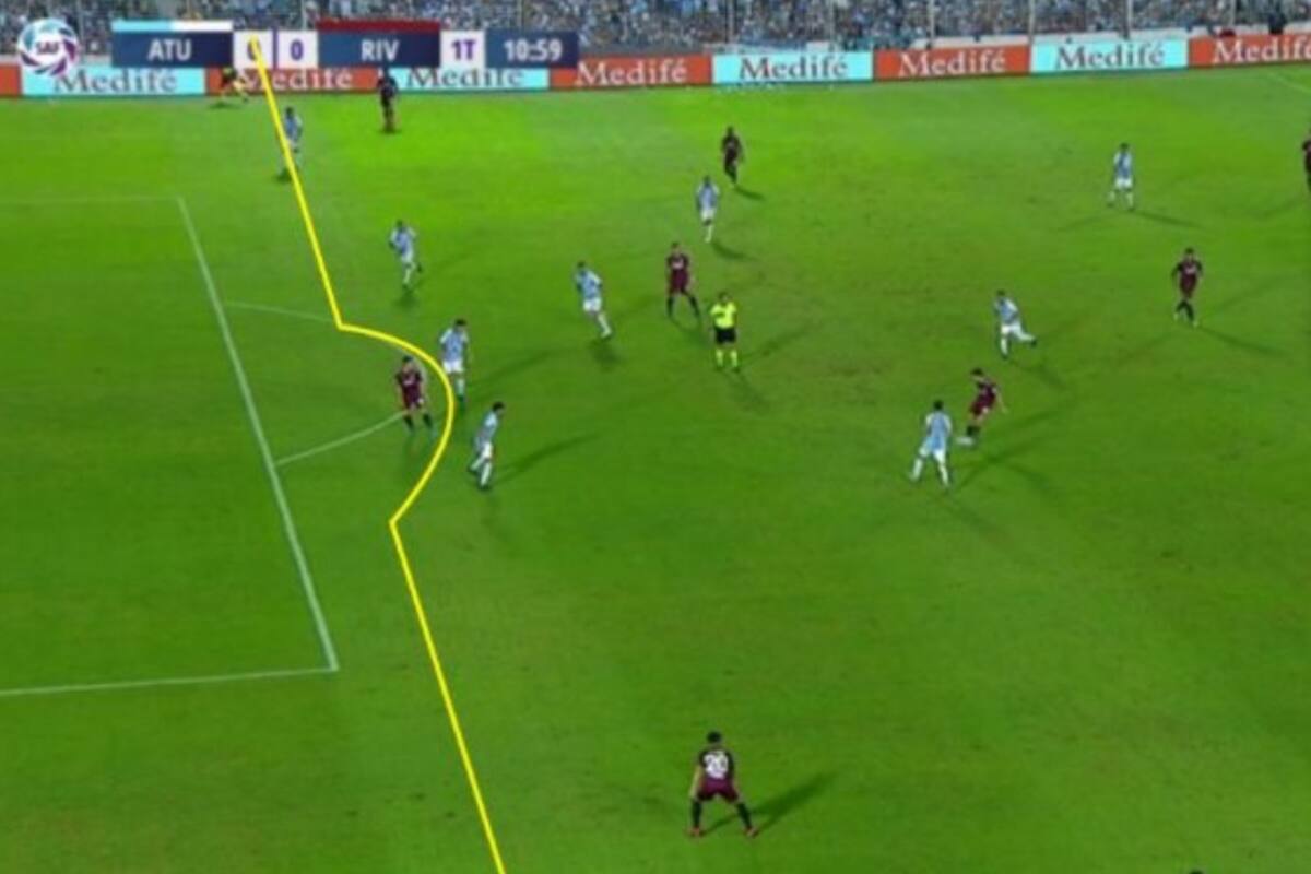 El gol que le anularon a Borré y estaba habilitado