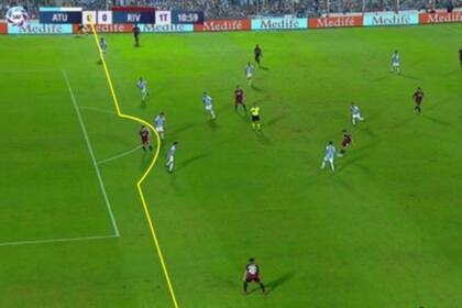 El gol que le anularon a Borré y estaba habilitado