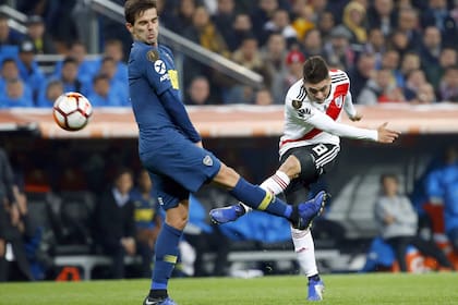 El golazo de Juanfer a Boca en la final de Madrid
