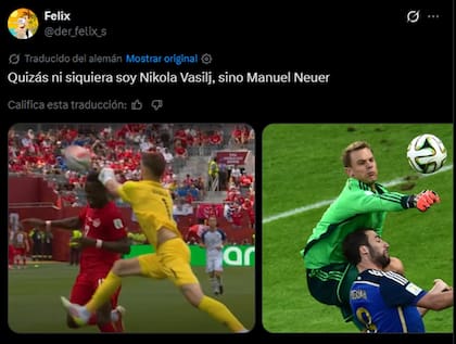 El golpe de los arqueros es parecido, pero no igual
