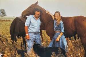 El Gordo Barrantes en El Pucará, con Susie, la madre de Sarah Ferguson: vivieron juntos 16 años
