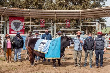El Gran Campeón Macho Angus de la exposición en Huinca Renancó