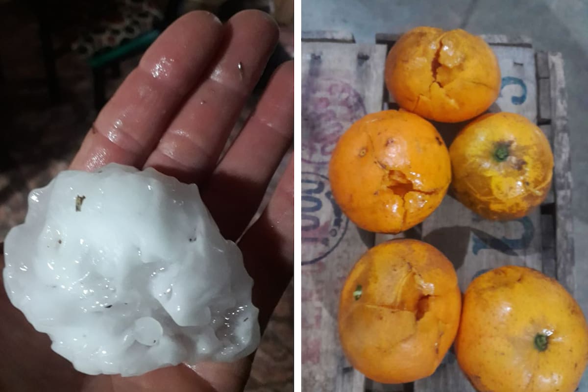 El granizo de gran tamaño se produjo esta mañana
