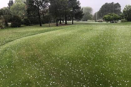El granizo que cayó en la localidad de Los Cardales