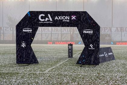 El granizo sobre el estadio de Arsenal