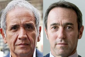 El gremialista bancario Sergio Palazzo y el empresario Marcos Galperin, fundador de Mercado Libre