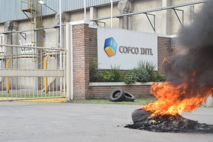 El gremio aceitero realizó una protesta en las terminales del Gran Rosario