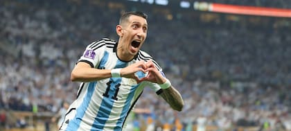 El grito de gol de Ángel Di María en la final, tras anotar uno de los mejores del Mundial