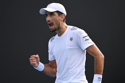 El grito de Pedro Cachín, que le ganó a Frances Tiafoe y avanzó a la tercera ronda del Masters 1000 de Madrid