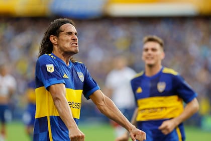 El grito desde el alma de Edinson Cavani tras convertir el gol del empate ante San Lorenzo