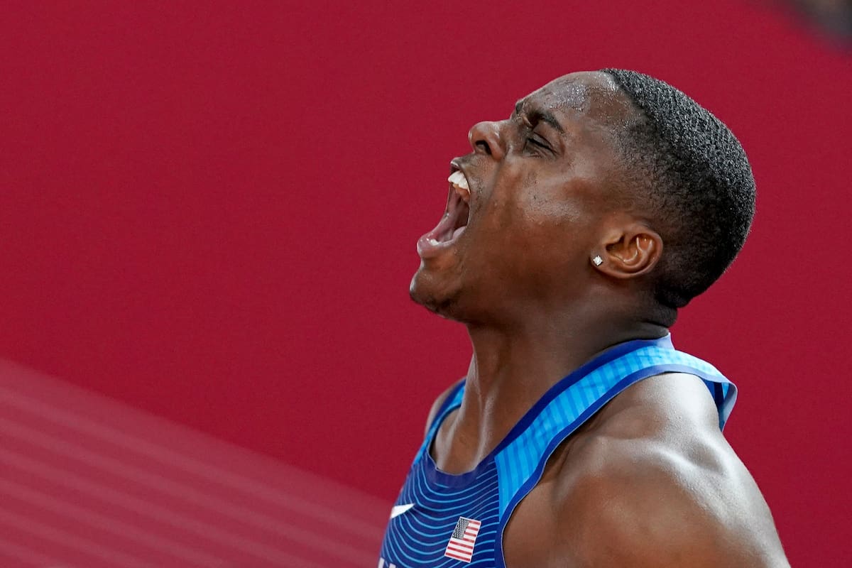 El grito eufórico de Coleman, ganador de los 100 metros