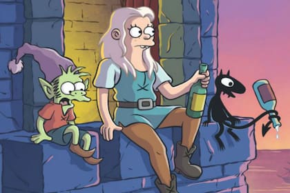 El grupo central de la serie: Elfo, Beansie y Luci