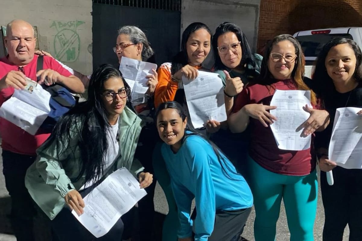 El grupo de mujeres liberadas de la cárcel "La Crisálida", de Venezuela