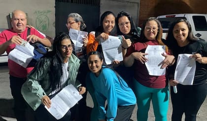 El grupo de mujeres liberadas de la cárcel "La Crisálida", de Venezuela