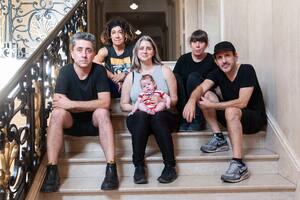 El grupo Krapp, con Grabriela Gobbi y el hijo de ella y Biasotto, en el medio