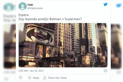 El guiño de "Soy leyenda". Captura @HakiJoestar