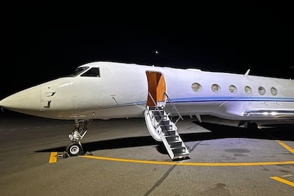 El Gulfstream en el que viajó Javier Milei a Estados Unidos