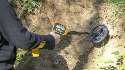 El hallazgo lo hicieron con un detector de metales