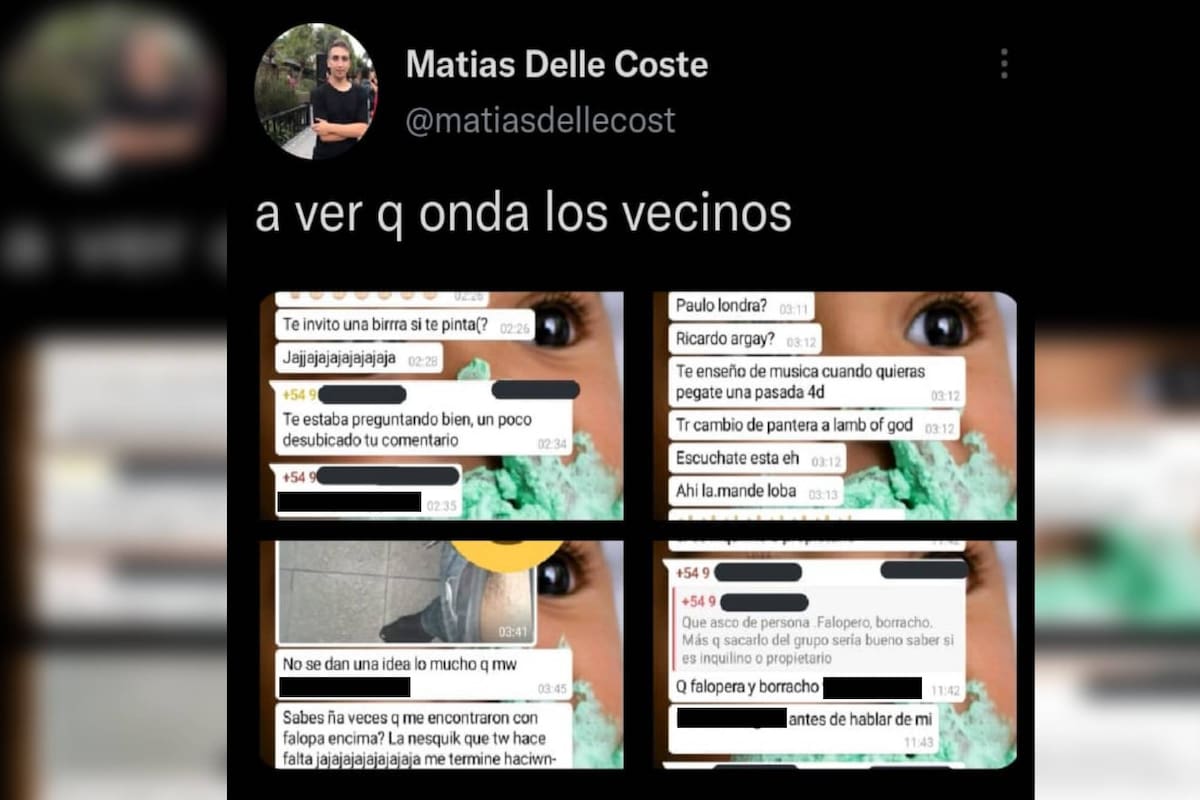 El hecho se hizo viral en Twitter aunque la identidad de los protagonistas no fue dada a conocer (Captura Twitter)