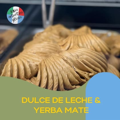 El helado de yerba mate con dulce de leche, una de las estrellas de Holy Madre