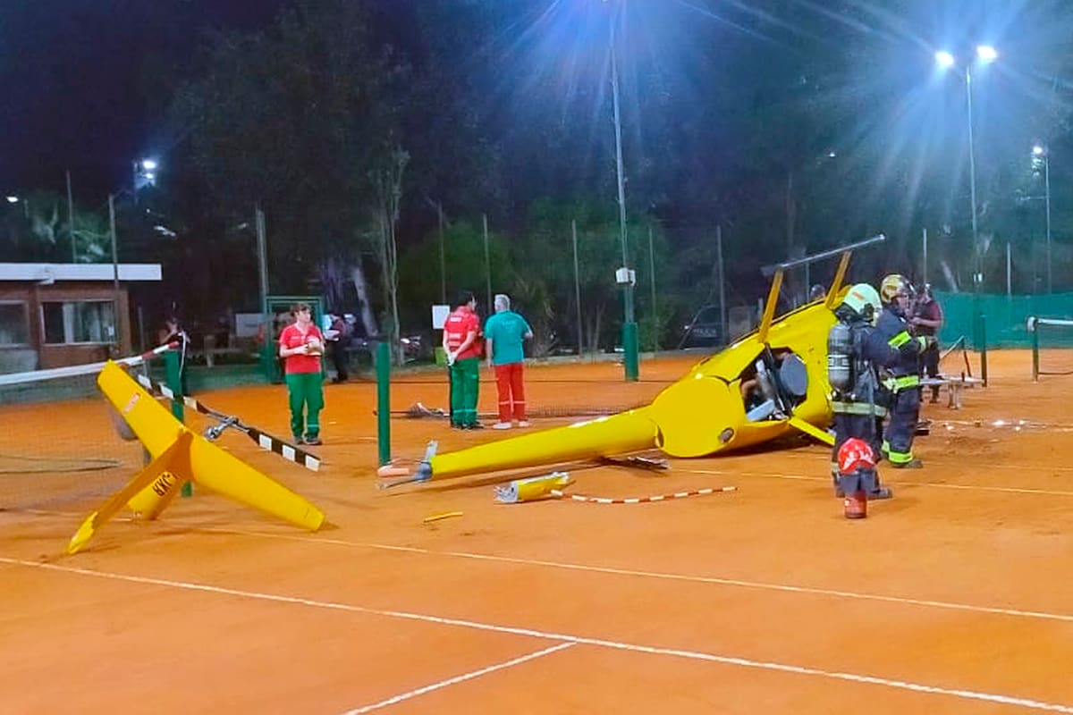 El helicóptero Robinson 44, matrícula LV-JKR