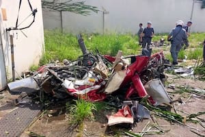 El helicóptero se estrelló en San Pablo, con cuatro personas a bordo