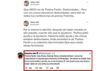 El hermano de Natacha Jaitt salió al cruce tras oír la explicación de Thelma Fardin de porqué el colectivo de Actrices Argentinas "no pudo ayudarla"