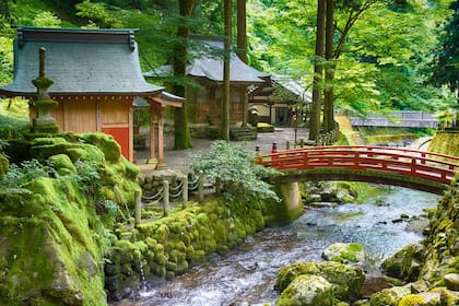 El hermoso entorno del del monasterio de Eiheiji, un pueblo a 10 kilómetros de la ciudad de Fukui
