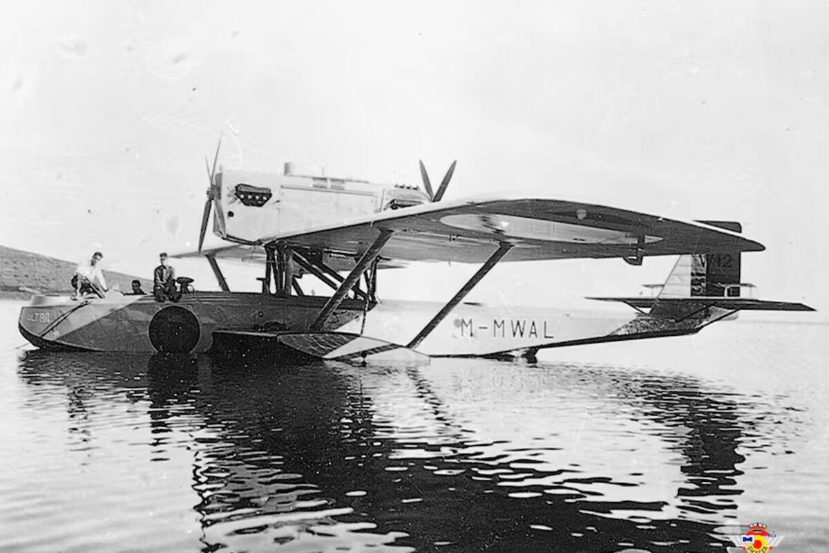 El hidroavión 'Plus Ultra', que en 1926 fue la primera aeronave que cruzó el Atlántico al volar, por etapas, de Palos de la Frontera a Buenos Aires (Ejercito del Aire y del Espacio)