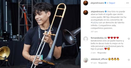 El hijo de Alejandro Sanz comparte su pasión por la música