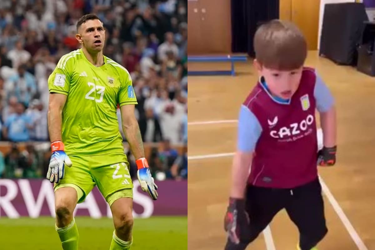 El hijo de Dibu Martínez ganó un premio y bailó como su papá para festejar