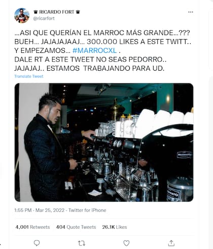 El hijo del empresario chocolatero utilizó la cuenta de Twitter de su padre para hacer algunos anuncios