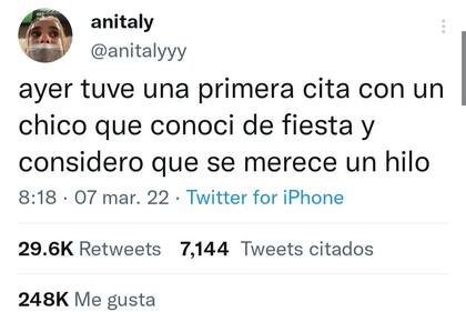 El hilo de Twitter ya lleva más de 29 mil RT y 248 mil Me Gusta