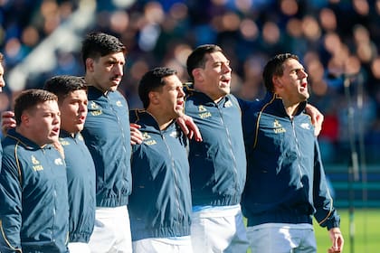 El himno argentino, siempre un momento especial para los Pumas