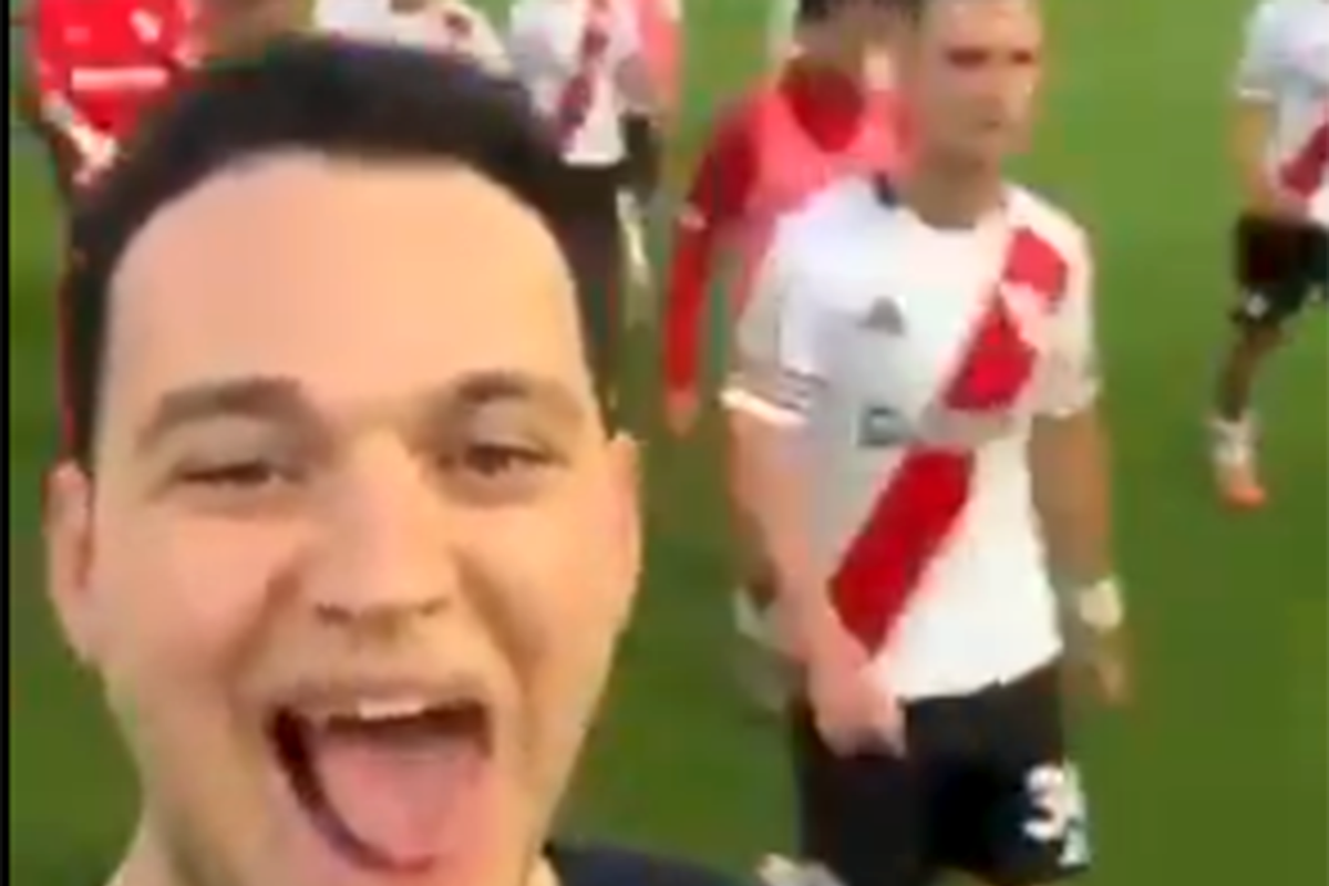 El hincha al que Salas le pegó por filmarse en selfie con los jugadores de River
